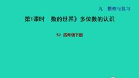 2022四年级数学下册第9单元整理与复习第1课时数的世界多位数的认识习题课件苏教版