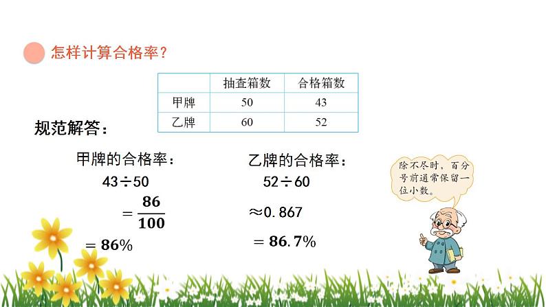 北师大版数学六上 4.2《合格率》课件PPT07