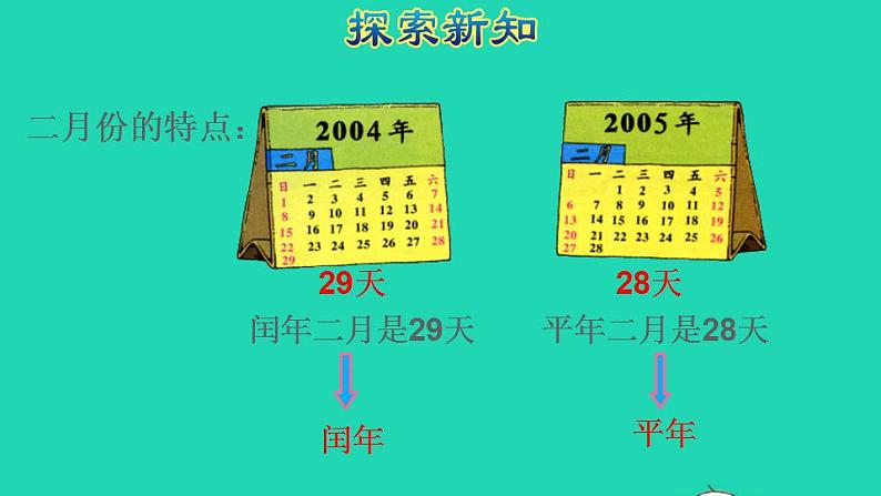 2022三年级数学下册第6单元年月日第2课时认识平年和闰年授课课件新人教版第5页