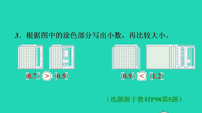 2022三年级数学下册第7单元小数的初步认识第3课时简单的小数加减法习题课件新人教版第4页