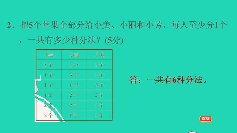 2022三年级数学下册第8单元数学广角__搭配二阶段小达标13课件新人教版第4页