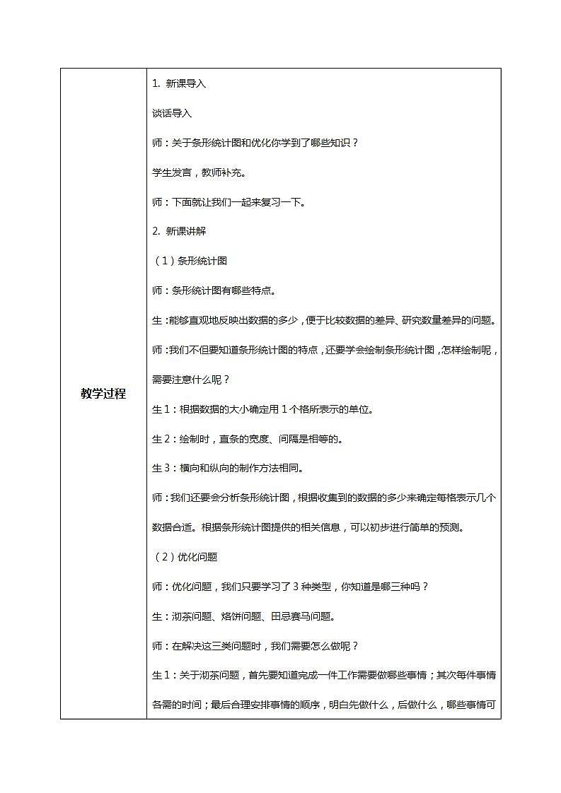 人教版小学数学四年级上册9.5《条形统计图、优化》PPT课件+教学设计+同步练习02