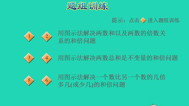 2022三年级数学下册第3单元解决问题的策略第9招用图示法解决和倍问题课件苏教版第5页