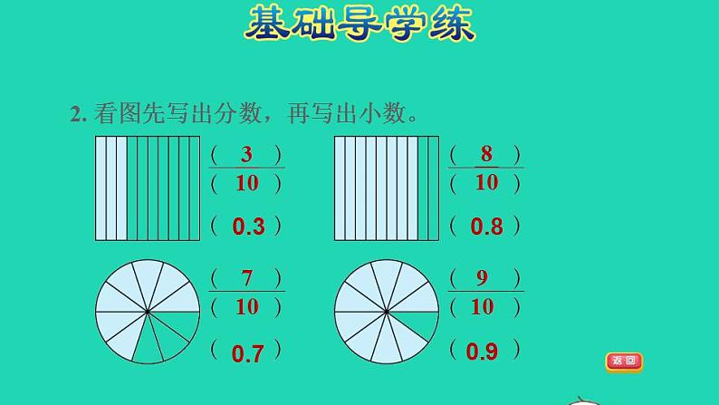 2022三年级数学下册第8单元小数的初步认识第1课时小数的含义和读写习题课件苏教版04