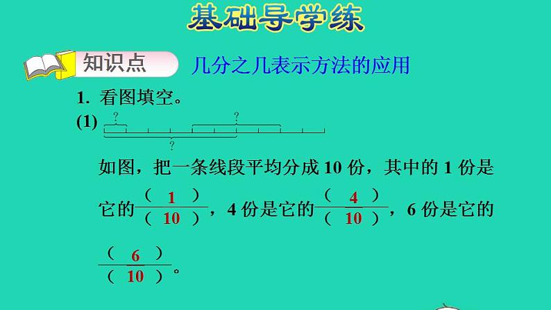 2022三年级数学下册第7单元分数的初步认识二第3课时认识一个整体的几分之几习题课件2苏教版03