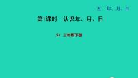 小学数学苏教版三年级下册五 年、月、日习题课件ppt