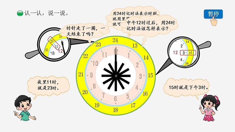 小学数学 北师大版 三年级上 第七单元第3课时《一天的时间》课件04