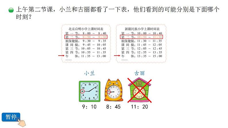 小学数学 北师大版 三年级上 第七单元第4课时《时间表》 课件第5页