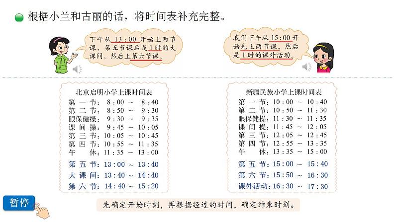 小学数学 北师大版 三年级上 第七单元第4课时《时间表》 课件第6页