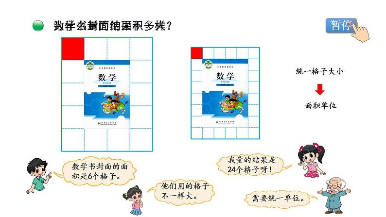 小学数学 北师大版 三年级下 第五单元第2课时《面积单位》 课件第3页