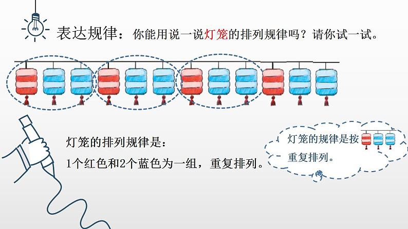 人教版一年级数学《找规律》第8页