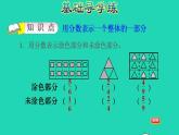 2022四年级数学下册第5单元分数的意义和认识第1课时用分数表示一个整体的一部分习题课件冀教版