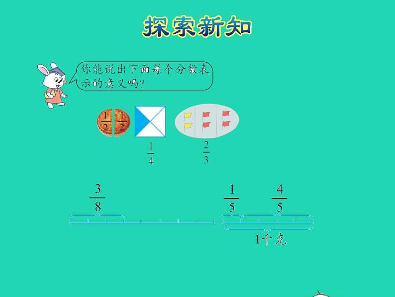 2022四年级数学下册第5单元分数的意义和认识第2课时分数的意义二授课课件冀教版07