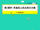 2022四年级数学下册第5单元分数的意义和认识第4课时用直线上的点表示分数授课课件冀教版