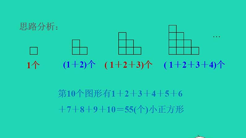 2022三年级数学下册第9单元探索乐园第13招用类比思想解决图形变化问题课件冀教版第4页