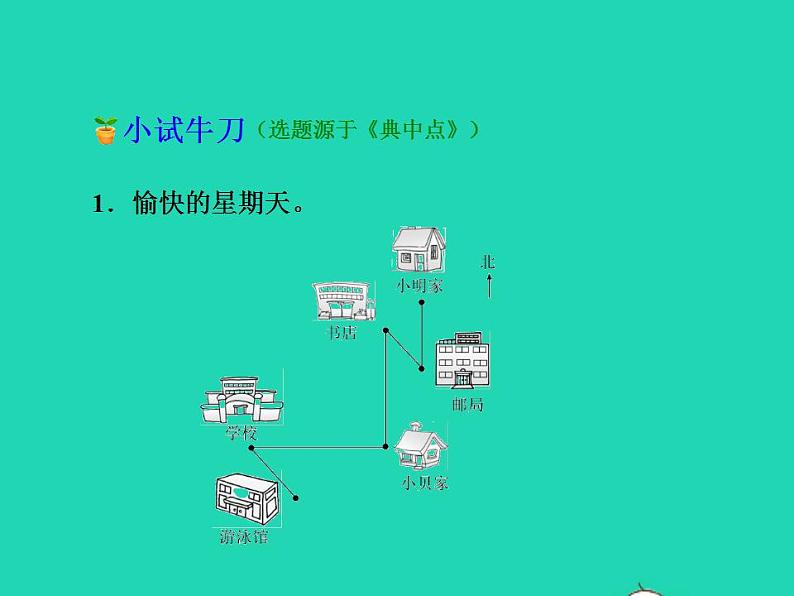 2022三年级数学下册第3单元辨认方向第4课时简单的路线授课课件冀教版07