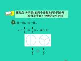 2022三年级数学下册第8单元分数的初步认识第3课时分数大小的比较授课课件冀教版
