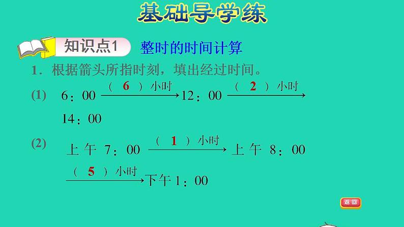 2022三年级数学下册第1单元年月日第2课时简单时间的计算一计算同一天内经过的时间习题课件冀教版第3页
