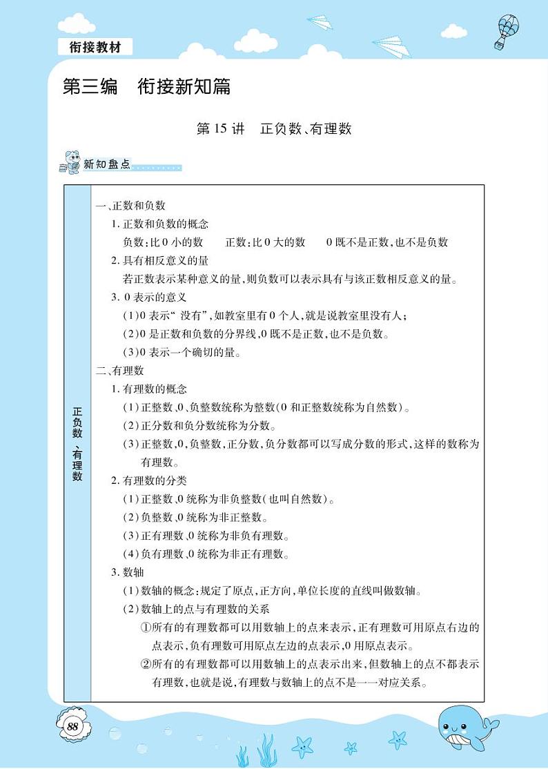 第15讲正负数.有理数第1页