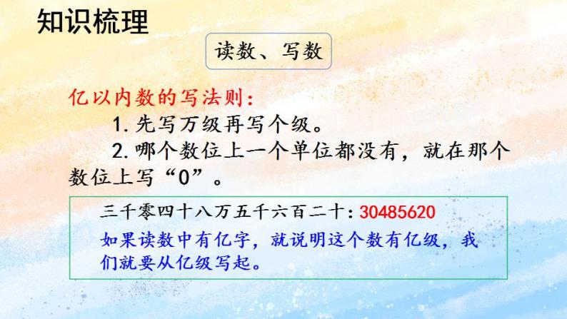 人教版4上数学 1.10 整理和复习 课件+教案+练习06