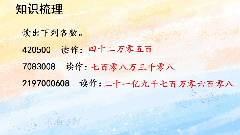 人教版4上数学 1.10 整理和复习 课件+教案+练习07