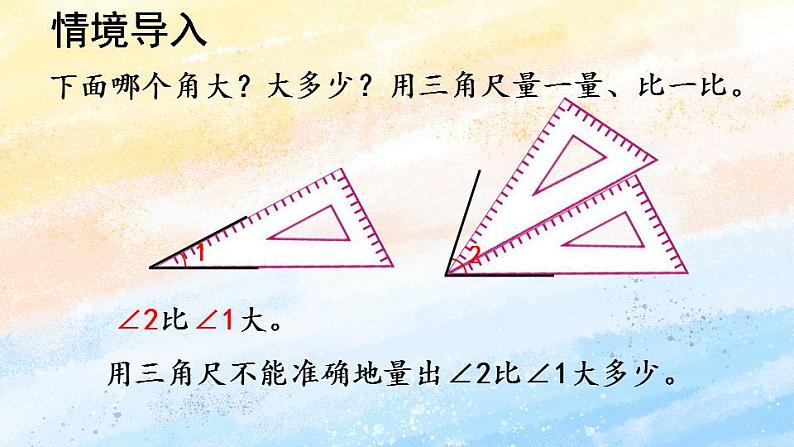 人教版4上数学 3.2 角的度量 课件第2页