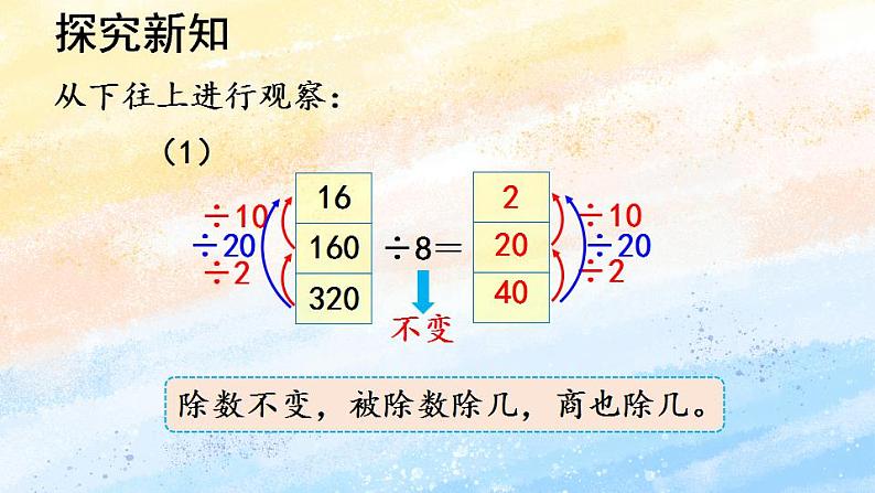 人教版4上数学 6.6 商的变化规律和商不变的规律 课件+教案+练习06