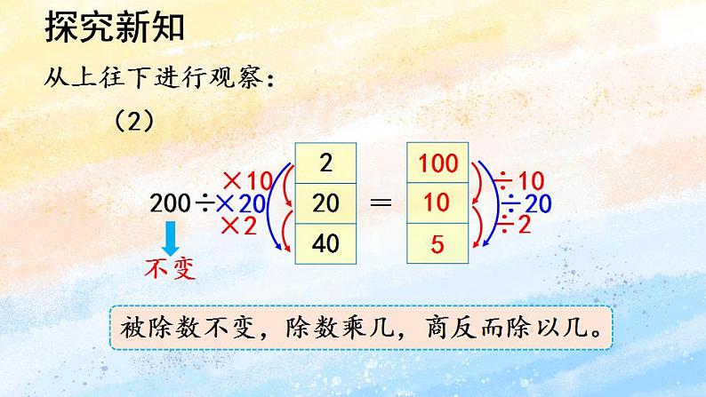 人教版4上数学 6.6 商的变化规律和商不变的规律 课件+教案+练习07