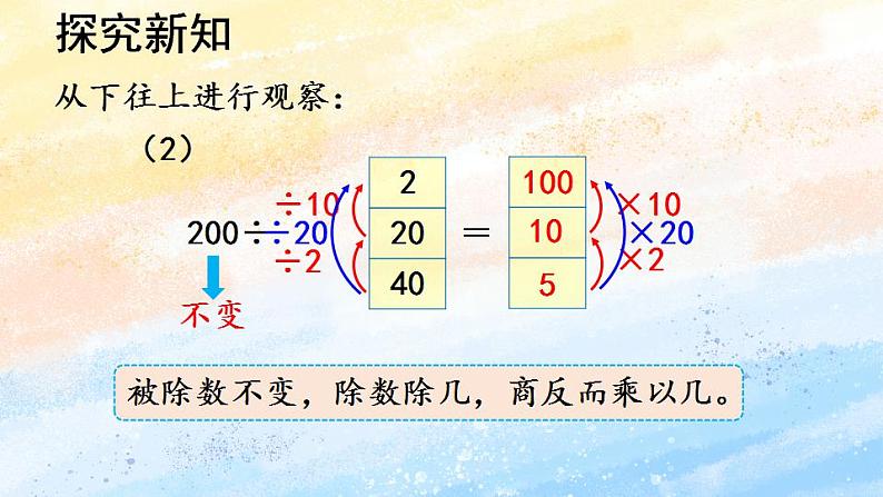 人教版4上数学 6.6 商的变化规律和商不变的规律 课件+教案+练习08