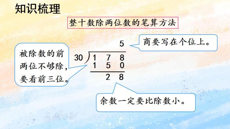 人教版4上数学 6.7 整理和复习 课件+教案+练习04