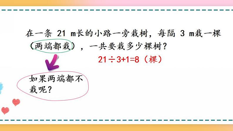 7.2 两端都不栽的植树问题-人教版数学五年级上册课件+练习02