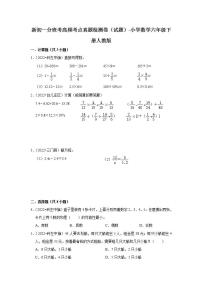 新初一分班考高频考点真题检测卷（试题）-小学数学六年级下册人教版