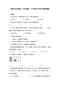 数的认识冲刺卷（专项突破）-小学数学六年级下册苏教版