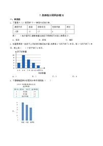 人教版四年级上册7 条形统计图复习练习题