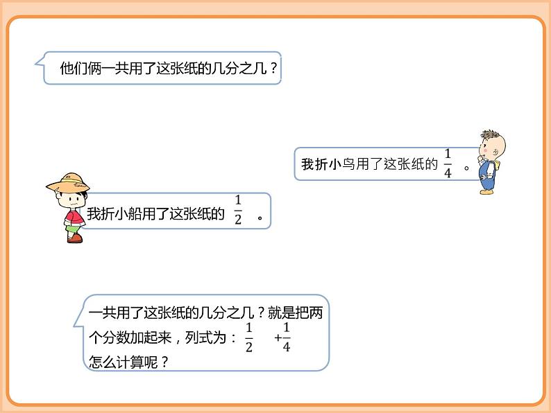 【同步配套】小学数学五年级下册-第一单元-分数加减法-折纸、星期日的安排-北师大版 课件07