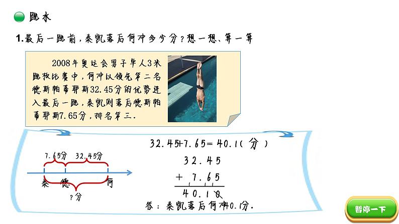 小学数学 北师大版 四下 数学好玩第2课时《奥运中的数学》课件第7页