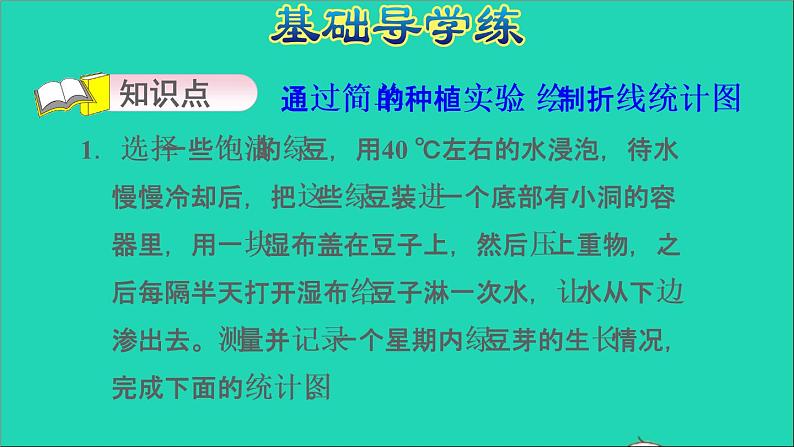 2022五年级数学下册二折线统计图综合与实践：蒜叶的生长习题课件苏教版03