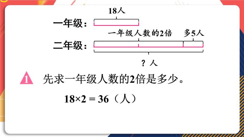 青岛版数学三上 信息窗3 求比一个数的几倍多（或少）几的数是多少 课件PPT08