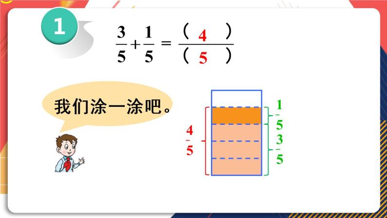 青岛版数学三上 信息窗3 同分母分数的加减法 课件PPT04