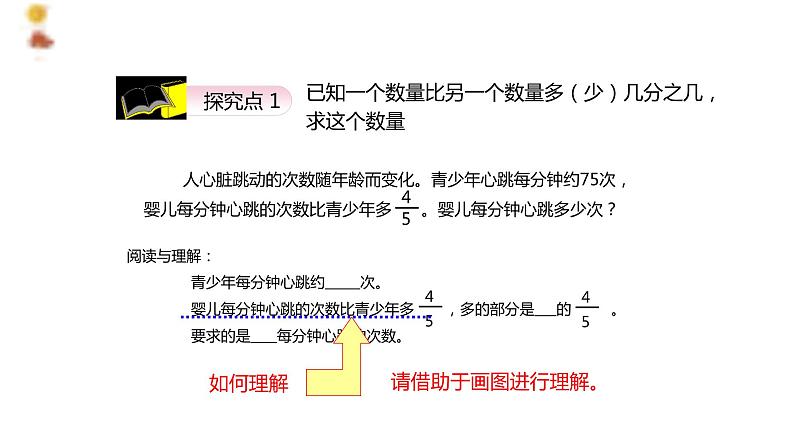 【同步备课】第一单元 第八课时 求一个数的几分之几是多少 第二课时六年级数学上册（人教版） 课件06