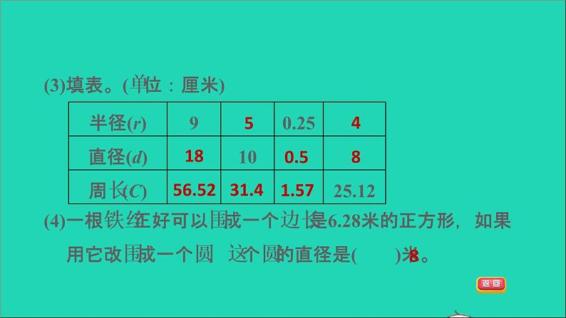 2022五年级数学下册六圆阶段小达标14课件苏教版第4页