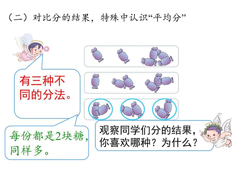 二年级数学下册教学课件-2.1.1平均分9-人教版(共36张PPT)第3页