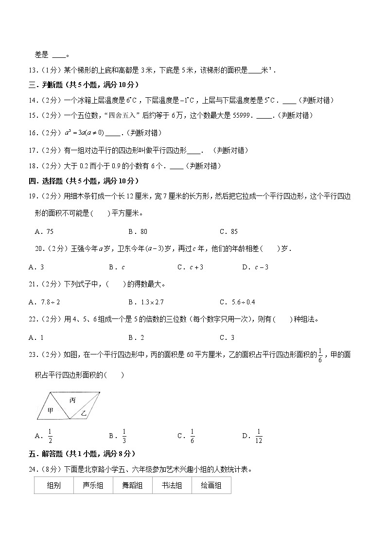 苏教版数学五年级上学期期末预测卷02（含答案）第2页