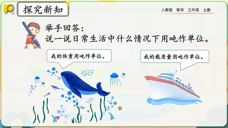 【最新教材插图】人教版数学三上 3.7《吨的认识，吨和千克的换算》课件+教案+练习07