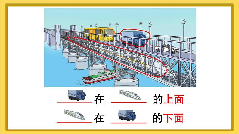 人教版一年级数学上册课件 2位置 第1课时 上、下、前、后05