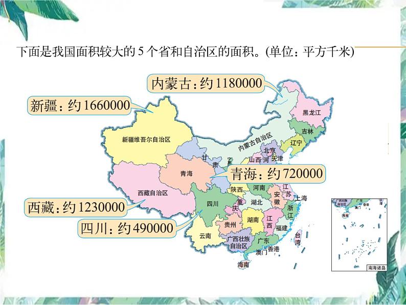 北师大版 四年级上册 国土面积优质课件第6页