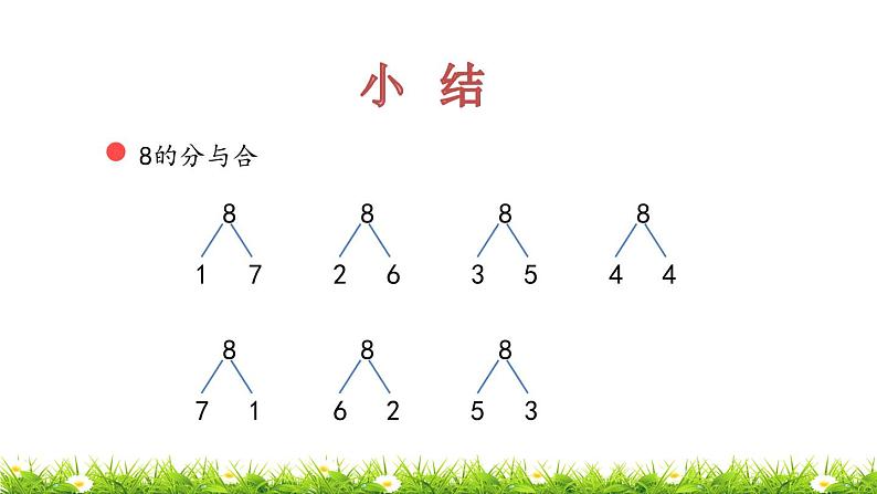 2022年苏教版一年级上册数学第七单元 7.4 8、9的分与合 课件+教案+课时练习07