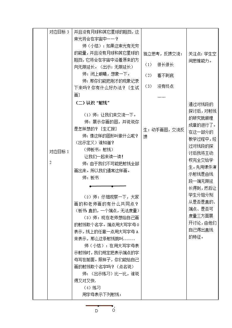 四年级上册数学教案-5.2 几何小实践（线段  射线  直线）▏沪教版(6)03