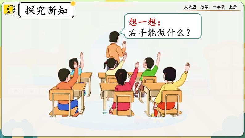 【最新教材插图】人教版数学一上 2.2《认识“左、右”》课件+教案+练习04