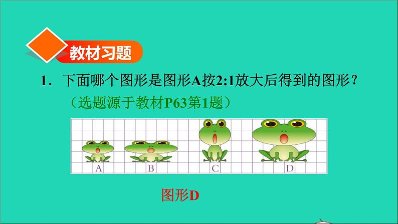 2022六年级数学下册第4单元比例第9课时图形的放大与缩小习题课件新人教版02